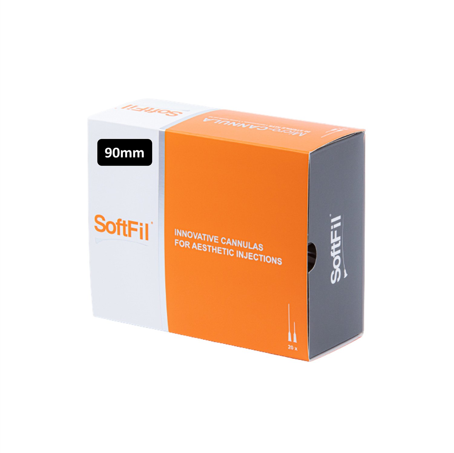<b>Canules SoftFil Precision <br> 22G 90mm XL</b> <br> <br>prêtes à l’emploi<br><br> <br>[livrées stériles sous blister]<br><br>